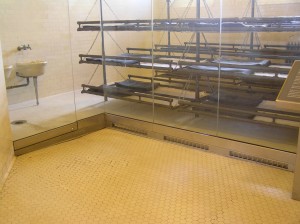 Bunks where immigrants slept while awaiting their fate.